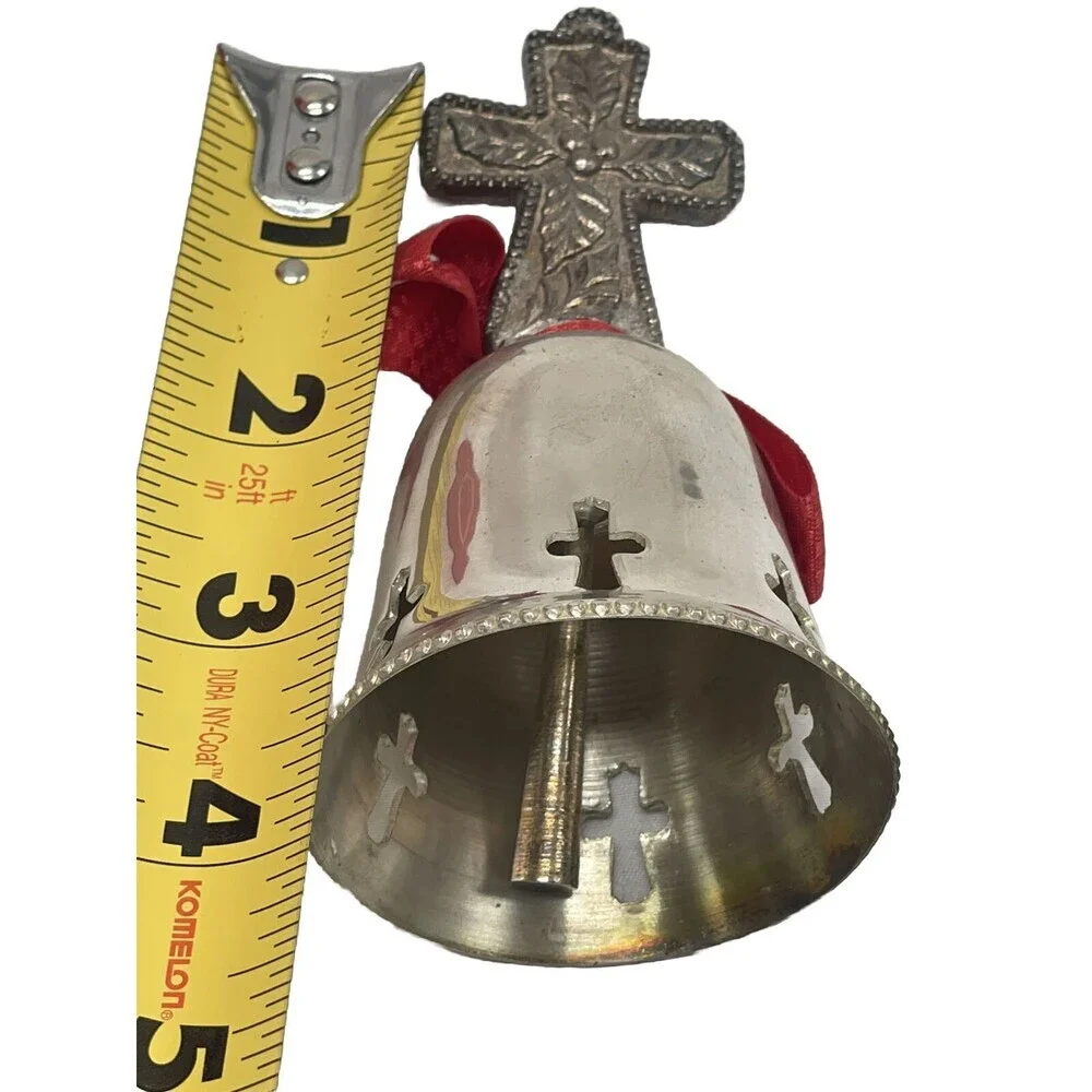 VINTAGE International Silver Co Silverplated Christmas Bell 4” Ornament. 1998